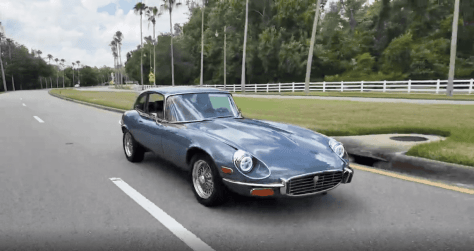 Grey Jaguar on Florida highway