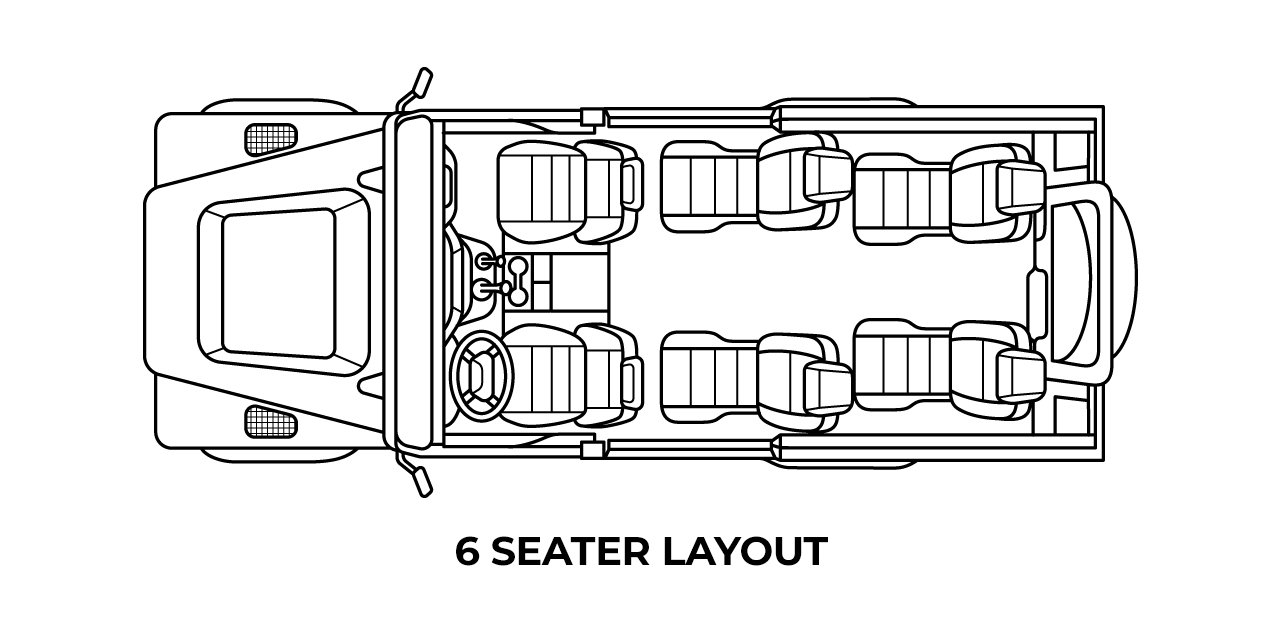 Custom Defender 110 6 Seater layout