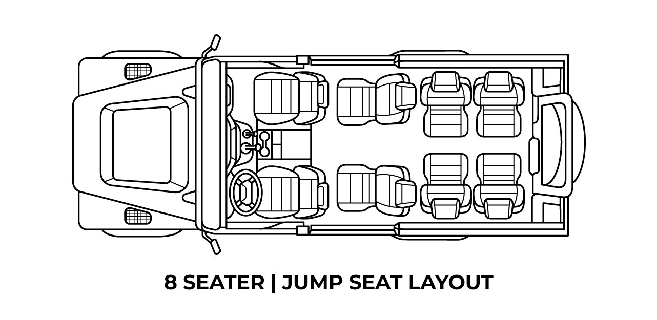 Custom Defender 110 8 Seater / Jump seat layout