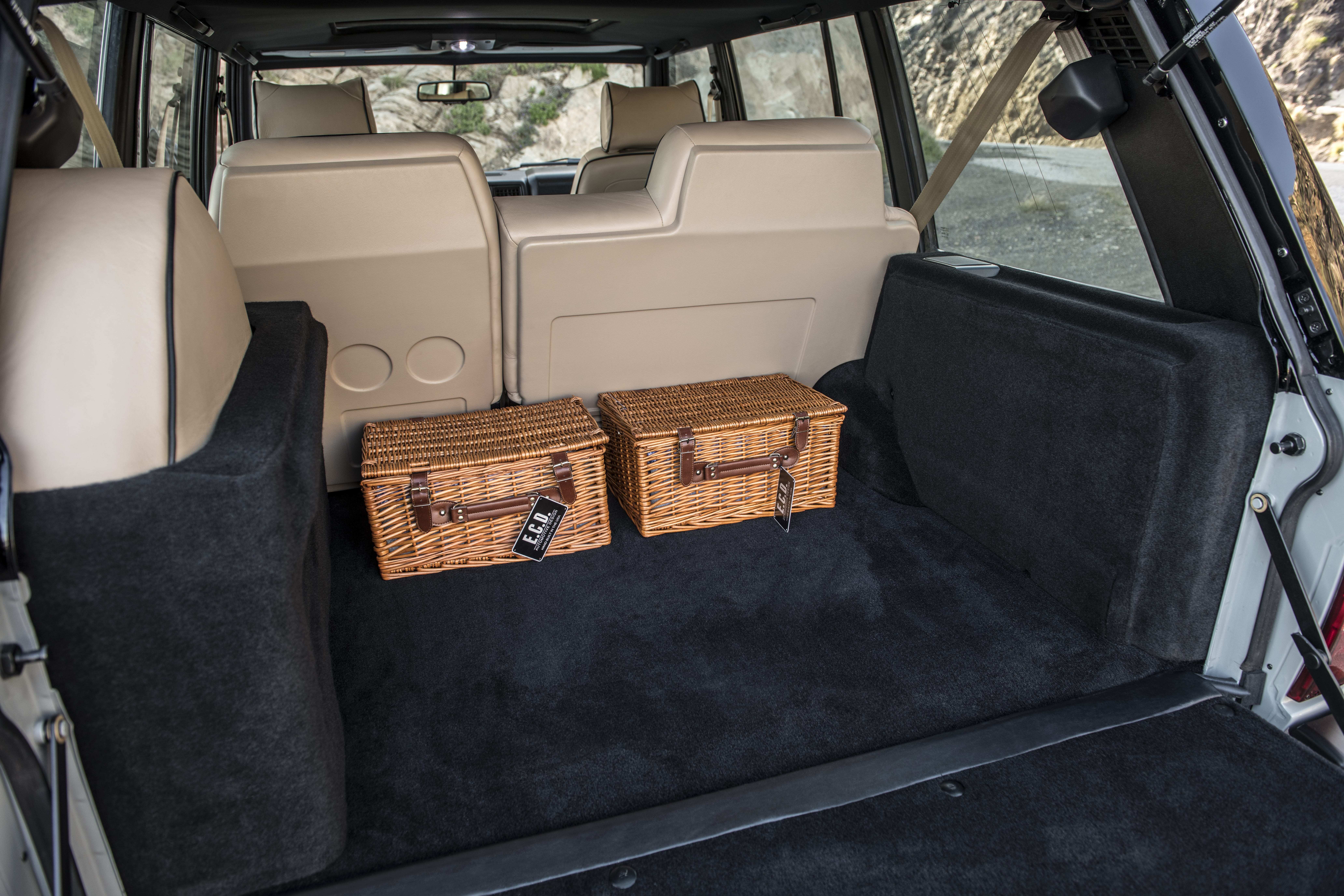 back seat of range rover