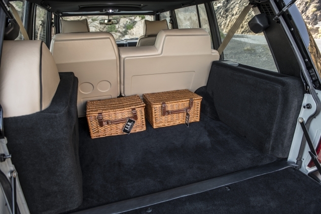 back seat of range rover
