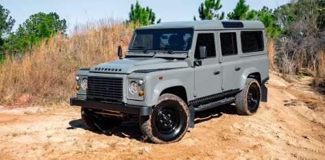 Classic Land Rover Defender offroading