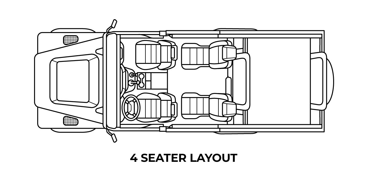 custom defender 130 4-seater layout