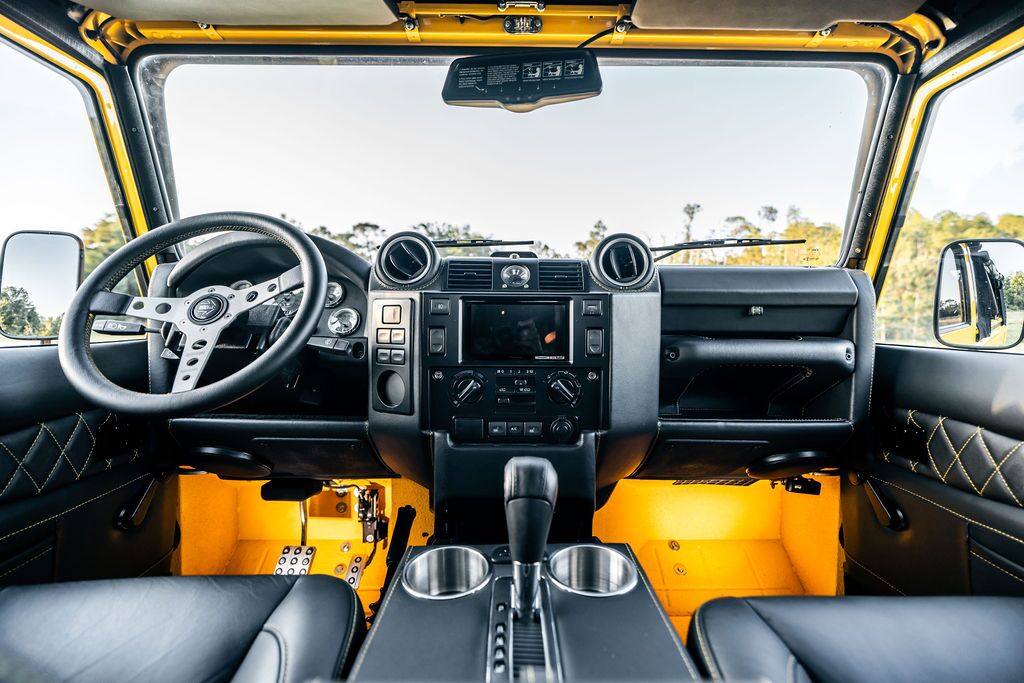 Seat layout in a restored defender build